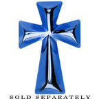 Blue Titanium Cross Cheater Plug