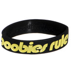 Black Yellow Boobies Rule Awareness for Breast Cancer Bracelet