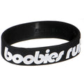 Black White Boobies Rule Awareness for Breast Cancer Bracelet