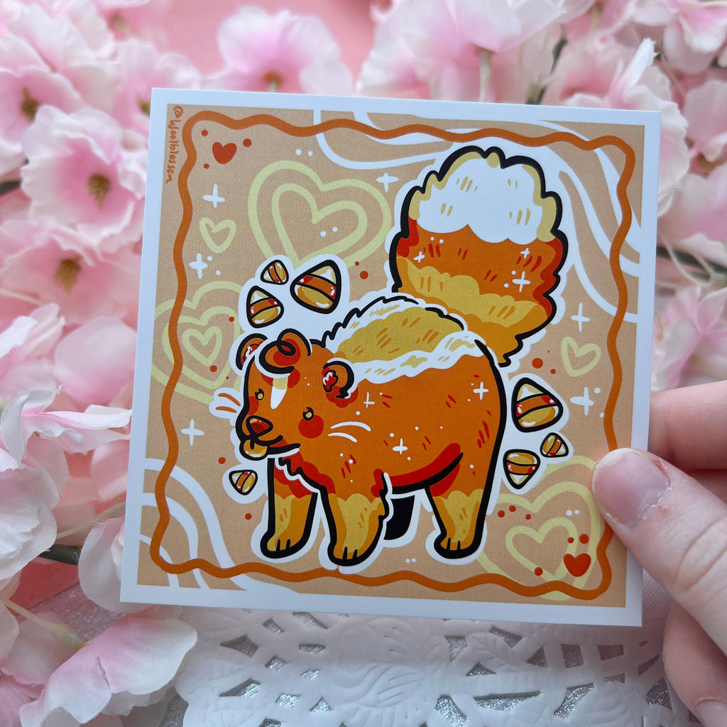 Candy Corn Skunk ~ Print