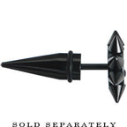 0G Yin Yang Spiked Logo Fake Taper Ear Plug