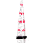 Clear Acrylic Glitter Pink Heart Confetti Taper 8G to 16mm