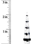 00G Clear Acrylic Glitter Black Star Confetti Taper