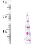 00G Clear Acrylic Glitter Purple Star Confetti Taper