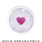 8G Clear Acrylic Glitter Purple Heart Confetti Taper