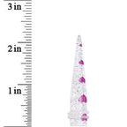 00G Clear Acrylic Glitter Purple Heart Confetti Taper
