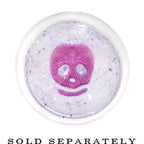 00G Clear Acrylic Glitter Purple Skull Confetti Taper