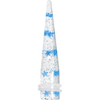 00G Clear Acrylic Glitter Blue Star Confetti Taper
