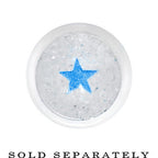 00G Clear Acrylic Glitter Blue Star Confetti Taper