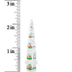 00G Clear Acrylic Glitter Pink Cherry Confetti Taper