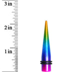 00G Acrylic Electric Rainbow Straight Taper