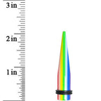 00G Acrylic Retro Rainbow Straight Taper