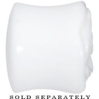 20mm White Rose Flower Acrylic Saddle Plug