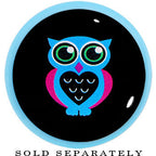 18mm Blue Acrylic Heart Owl Single Flare Plug