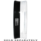 44mm Clear Black Acrylic Mirror Split Saddle Plug