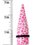 20mm White Acrylic Pink Heart Logo Taper