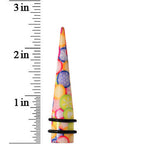 1/2 Groovy Retro Flower Acrylic Taper