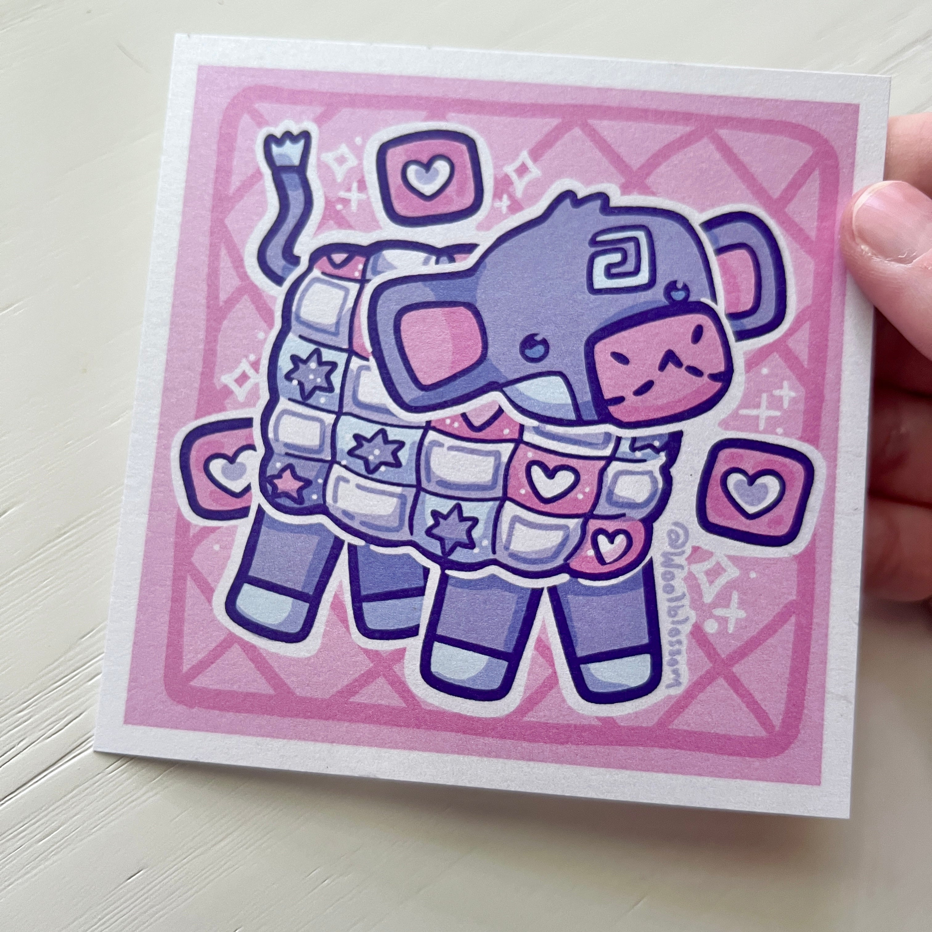 Patchwork Cow ~ Shimmer Print