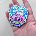 "Eat Your Greens" Sheep Dog ~ Magnet