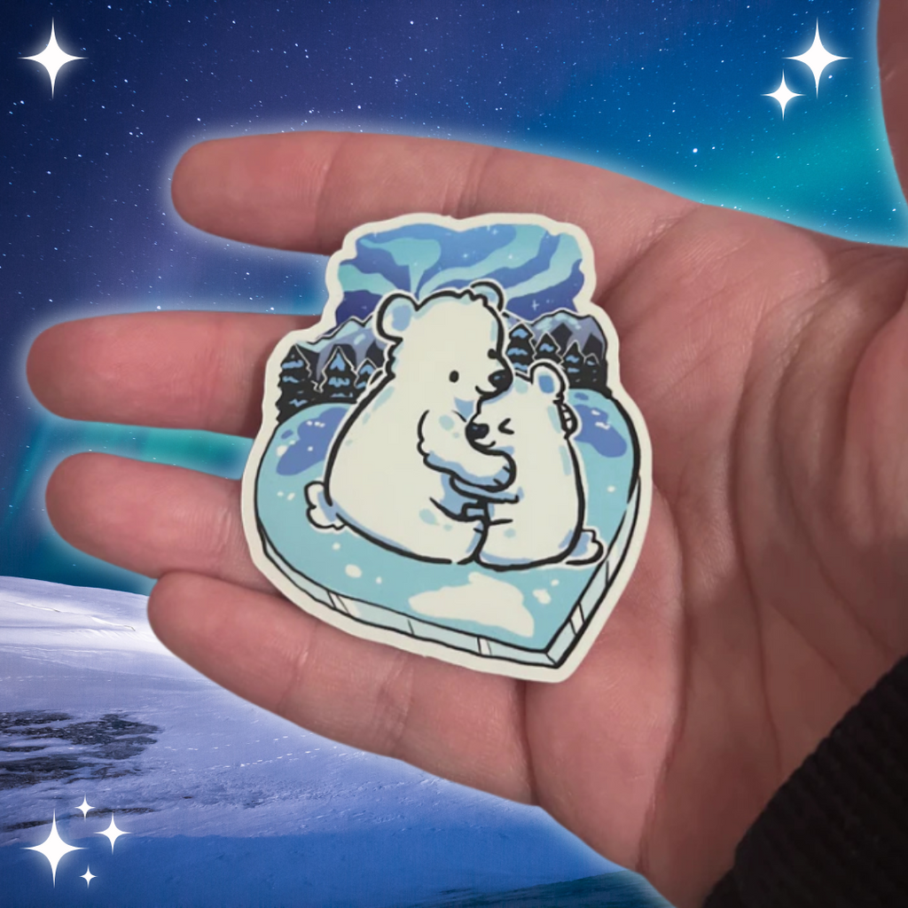 Polar Bear Hug ~ Sticker