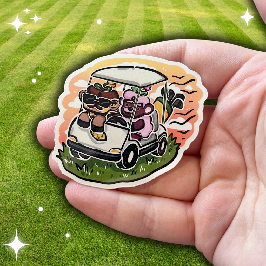 Golfing Dill the Dad Sheep ~ Sticker