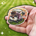 Golfing Dill the Dad Sheep ~ Sticker