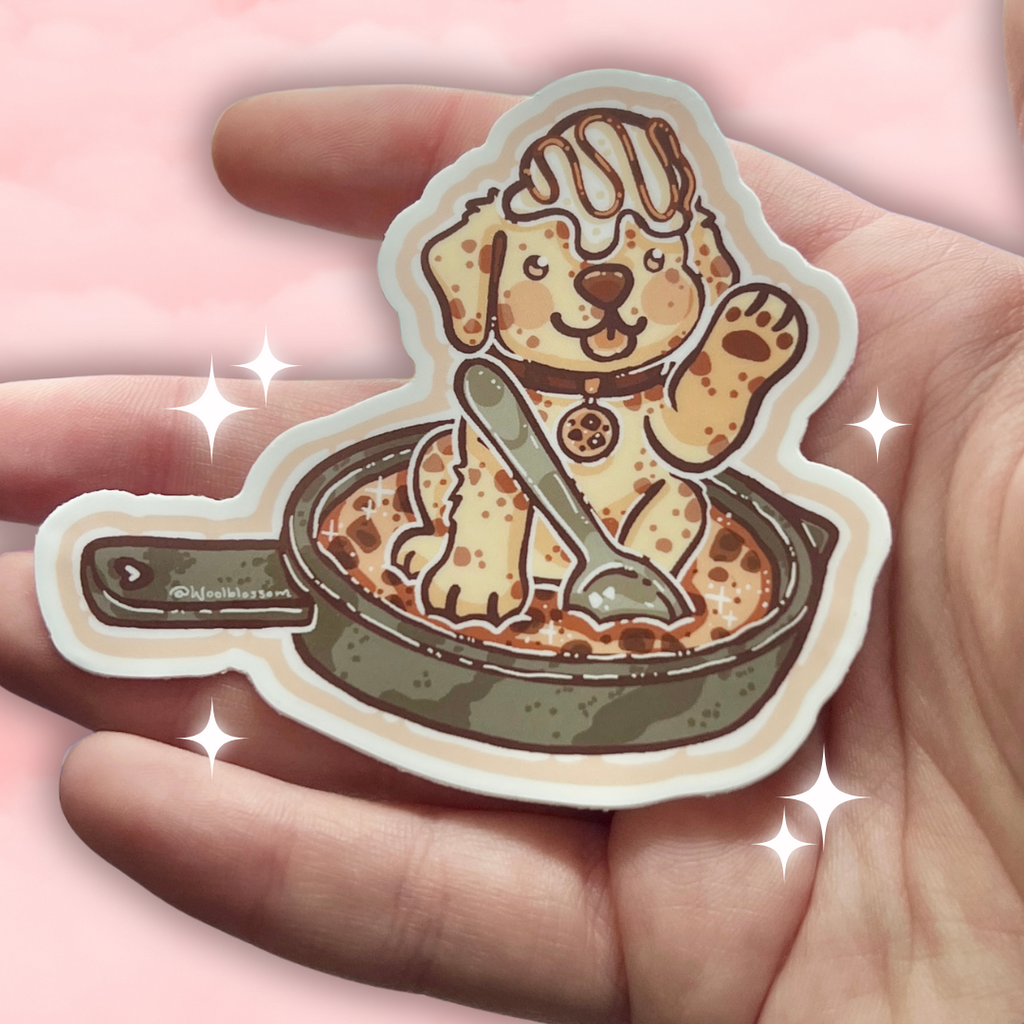 Cookie Skillet Puppy ~ Sticker