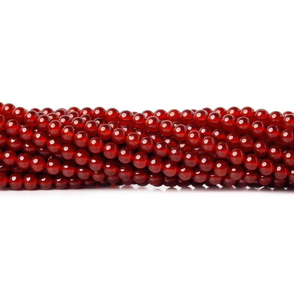 3mm Carnelian Plain Round Beads 15.5 inch 120 pieces