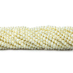 3mm Pale Yellow Shell Pearl micro faceted round beads 13 inch 133 pieces