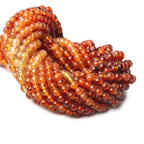 3mm Shaded Carnelian Round Beads, 14 inch