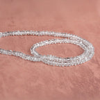 4-4.5mm Crystal Quartz faceted rondelle Beads 13.5 inch 138 pieces