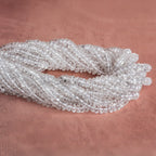 4-4.5mm Crystal Quartz faceted rondelle Beads 13.5 inch 138 pieces