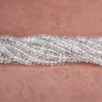 4-4.5mm Crystal Quartz faceted rondelle Beads 13.5 inch 138 pieces