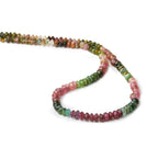 4-4.5mm Multi Color Tourmaline Plain Rondelles 14 inch 135 beads