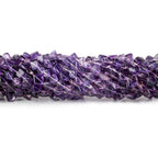 4-5mm Amethyst Straight Drill Plain Diamond Beads, 14 inch 68pcs/st