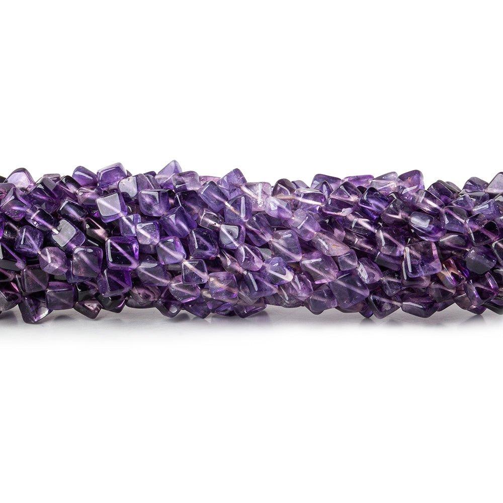 4-5mm Amethyst Straight Drill Plain Diamond Beads, 14 inch 68pcs/st