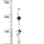 Dark Nature Butterfly Drop Belly Ring
