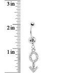 Crystalline Male Symbol Belly Ring