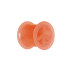 Neon Silicone Peace Sign Tunnel 00G to 14mm
