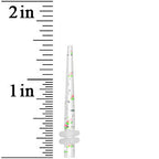 8G Clear Acrylic Glitter Cherry Confetti Taper