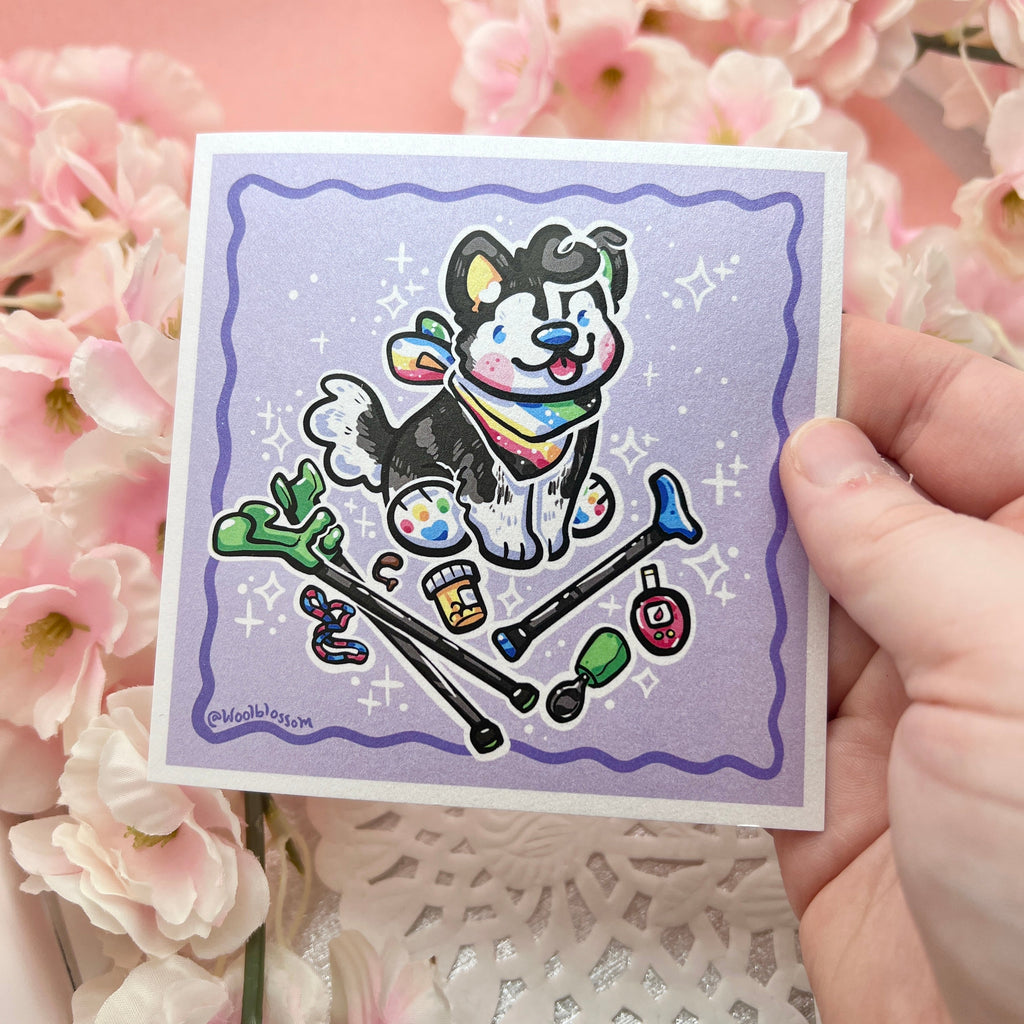 Disability Pride Puppy ~ Shimmer Print