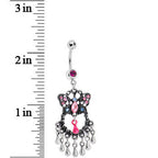 Antique Butterfly Chandelier Belly Ring