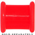 0G Red Flexible Silicone Flat Spiral Plug