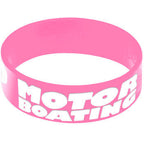 Pink White I Love Motor Boating Awareness for Breast Cancer Bracelet