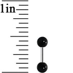 Black Acrylic Ball Cartilage Tragus Barbell