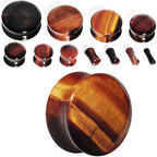 7/8 Red Tiger Eye Natural Stone Plug