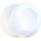 5/8 Opalite Semi Precious Stone Faceted Double Flare Plug