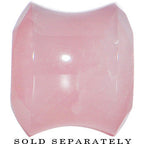 4G Rose Flower Quartz Semi Precious Stone Faceted Double Flare Plug
