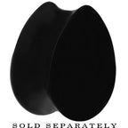 4G Black Silicone Double Flare Teardrop Plug