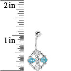 Crystalline Gem Blue Kingdom Cross Belly Ring